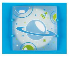 Dalber - Nuvole Lampada da soffitto 60 W, Multicolore, 205 x 510 x 150