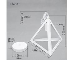 E27 Sospensione Gabbia Lampadario Metallica Retro Lampada a Sospensione Creativo Lampadario a Soffitto(Bianco)