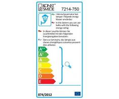 Konstsmide 7214-750 Firenze Lampioncino 23,5x23,5x55 cm (BxPxH), 1 x 100 W, IP43, Colore Nero opaco