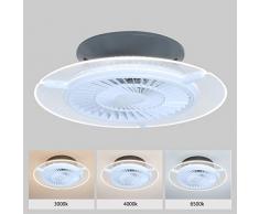 Ventilatore da soffitto,Ventilatore a Soffitto Con Lampada, 75W ventilatori a soffitto Ultra-silenzioso Dimmerabile 3 velocità con Telecomando lampadario ventilatore Per Camera da Letto Soggiorno