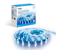 TP-Link Tapo L900-5 Striscia LED Smart Wi-Fi 5m, Controllo Vocale Compatibile con Alexa e Google Assistant, Sync-to-Music, Luci LED per Casa, Bar, Festa, Accorciabile e Controllo dallAPP