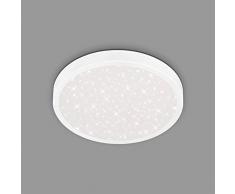 Briloner - Plafoniera LED, Lampada da Soffitto con Decorazione a Stelle, 24 Watt, 3.000 Lumen, 4.000 Kelvin, Bianco, Ø 38 cm