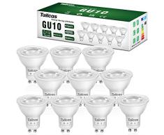 Lampadina GU10 LED Faretto 7W, Luce Bianca Freddo 6000K 500LM, Equivalenti ad Lampada Alogene da 50W, Non Dimmerabili, Fascio 38 Gradi Spotlight LED, Attacco GU10, 220-240V AC,10 confezione