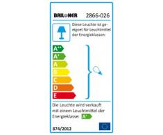 Briloner Leuchten Applique/Plafoniera con Faretti LED, Metallo, Bianco E Cromo