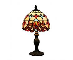 AIFUDE Tiffany 8-inch Style Tiffany Lampada da tavolo europeo barocca Bedroom Comodino Luce Camera da letto della lampada