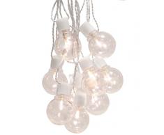 Best Season 476-27 - Catena di 16 lampadine a LED da 55 mm, in plastica, circa 4,50 m, da esterni, luce bianca calda, colore: Bianco, elettrico