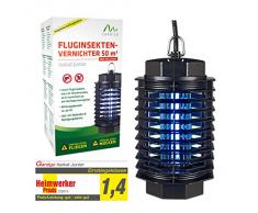 Gardigo Basta ZZZZZ - Zanzariera elettrica; Lampada Insetticida Ammazza zanzare con Luce UV; Trappola insetti - Portata 25 m², SGS GS