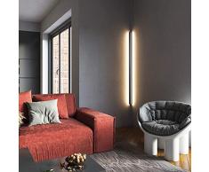 YXNKK Applique da Parete LED Lungo Interno Lampada da Muro Camera da Letto ad Angolo Minimalista Nero 3000K Luce Calda Lampada da Parete Soggiorno Moderna Decorazione da Parete per Ingresso,150cm/50w