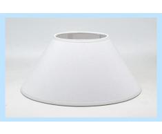 Paralume Prime Moderno Cappello Cinese d45 Tessuto Bianco e PVC - Produzione Propria - Made in Italy (cm 45)