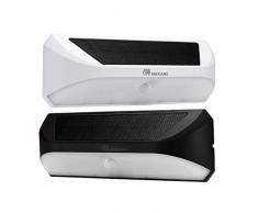 MMXIANG Luce Solare LED Esterno,60 LED Faretti Solari a LED da Esterno 3 Modalità Lampada da Esterno con Sensore di Movimento IP66 Impermeabile