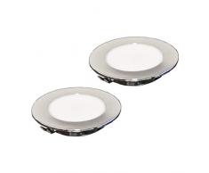 Anidea 2 Faretti Led da Incasso NIX NUOVA VERSIONE 2020-2W, 150LM, 220V, trasformatore integrato, faretti ultrasottili per interni, IP44 Classe II, luce bianca uniforme, Diam. 72mm – Alt. 14mm