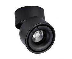 Hobaca® 12w Faretto a LED da incasso a soffitto orientabile a 360 ° da incasso a soffitto Cucina Soggiorno Armadietto da negozio Lampade da soffitto Mini Showcase Illuminazione - Nero caldo bianco