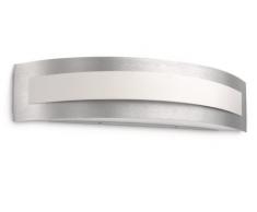 Philips Lighting Foulard Lampada da Parete in Vetro Satinato con Bordo in Alluminio, Lampadina Inclusa