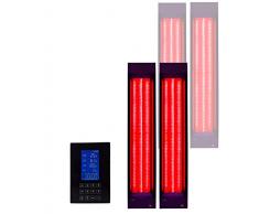 Set di radiatori a infrarossi e comando per 2 posti per costruire una cabina a infrarossi o per trasferire una cabina di riscaldamento, faretto a spettro completo, radiatore di calore profondo.