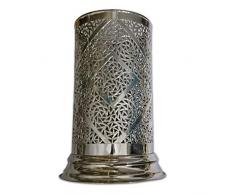 Maroc - Lampada a stelo, design orientale, in Marocco, per cucina, soggiorno o camera da letto, colore: Argento