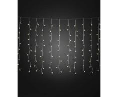 Luci decorative a LED, a tenda, con Globes bianchi, 400 diodi a luce bianca calda, 24 V trasformatore esterno, cavo trasparente 3675 – 103