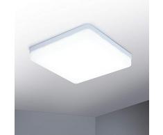 Yafido Plafoniere da Soffitto 36W 3240lm Bianco Naturale 4000K LED Lampada Quadrata Sottile Plafoniera per Cucina, Cantina, Garage, Balcone, Soggiorno, corridoio