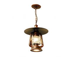 Lampada a Kerosene Lanterna a petrolio PORTATO Cavallo Lanterna retrò lampada a cherosene moderna stile cinese aspirazione e appeso a doppio scopo in ferro battuto lampadario soggiorno sala da pranzo
