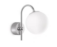 Philips Lighting Silvery Chrome Wall Light Lampada da Parete Bagno G9, Bianco