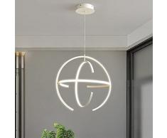 lampadario camera da letto moderno a LED 3 anelli, lampadari a sospensione dimmerabili a globo, lampada a sospensione contemporanea in acrilico per sala da pranzo cucina camera da