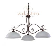 COD.26113_NR – Illuminazione internI Lampadario sospensione in Ferro battuto 3 luci - prodotto in Italia da Valastrolighting