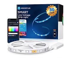Aigostar Striscia LED Smart 5 Metri, Luci Led RGB con Telecomando, Strisce Led WiFi Compatibile con Alexa e Google Assistant, Sync Musicale DIY, per Decorare La Casa Camera Da Letto Party Bar