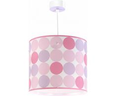 Dalber - Lampada da soffitto, a sospensione rotonda, colore: rosa