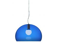 Kartell FL/Y Lampada a Sospensione E27, 15 W, Blu, 52 x 33 x 241 cm