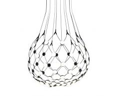 Luceplan Mesh D86 - Lampadario a sospensione a LED, Ø 80 cm, altezza 60 cm, Ø 80 cm, 2700 K, colore: Nero