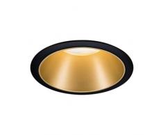 Paulmann 93403 Lampada LED Cole rotonda incl. 1 faretto da incasso dimmerabile da 6,5W nero, oro opaco spot da soffitto 2700K 6.5 W, 1 pezzo