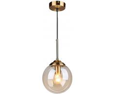 GLWO Lampade a sospensione trasparente in vetro postmoderno in vetro minimalista nordico for lampadario sferico lampadario sferico for lampadario for camera da pranzo camera da letto cucina isola cuci