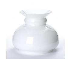 Lampada a cherosene Vesta in molte misure Paralume in vetro Petro lampada a petrolio in vetro cherosene opalino bianco (diametro inferiore: 120mm)