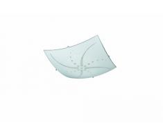 Massive 301656910 Ellis Plafoniera Rettangolare in Vetro con Decoro Graniglia