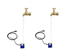 Fontana dellannaffiatoio con beccuccio scorrevole invisibile, Fontana con Rubinetto Invisibile Magico, fontana a parete per esterni Decorazione darte da giardino fai da te per giardino (2pcs)