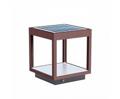 BENEITO FAURE Lanterna Visor Solar da Esterno IP65 - Lampada da Tavolo a Led in Alluminio a Energia Solare con Pannello Integrato 3.5W 120° flusso luminoso di 460 lumen (Corten)