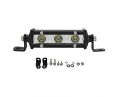 Willpower Barra LED Fuoristrada 13cm 15W Fila Unica Fari Led Trattore 12V 24V Spot Faretto Fendinebbia Luce Impermeabile 6000K Faro da Lavoro Luci Led per Auto Camion Barca 4X4 SUV ATV UTV