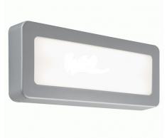 PLAFONIERA RETTANGOLARE CLUB SOVIL cm 21x8,6x3 colore alluminio - 5 watt