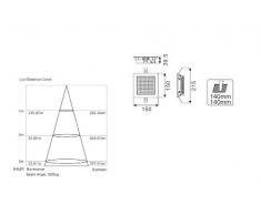 Esotec 105205 - Lampada da incasso da soffitto, a LED, 2800 K, colore: Bianco caldo