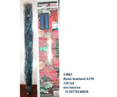 Idea Natale: mazzo rami luminoso con 120 LED uso interno 220V c/trasform. Altezza 150cm