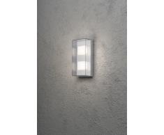 Konstsmide Modern Sanremo - Doppia lampada da muro o da soffitto, in alluminio laccato e policarbonato trasparente, colore grigio