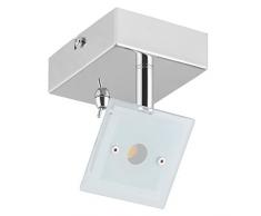 Lightcraft Vegard 1 Lampada Spot LED 5W 400lm Girevole Cromata Vetro