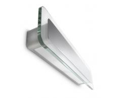 Philips Optimist Lampada da Parete in Vetro e Alluminio, Lampadina 2 x 12 W, E14, Bianco caldo