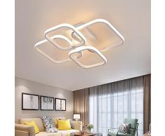 Goeco Plafoniera Led Quadrata, 48W 5400LM Lampada da Soffitto Moderna, Plafoniere da Soffitto Luce Bianco Caldo 3000K, Lampadario LED Soffitto Bianca per Soggiorno, Cucina, Camera da Letto