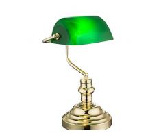 Globo Nostalgia antica lampada da tavolo retrò lampada da banchiere lampada da tavolo verde antico 2491K