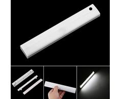 takestop® LUCE DA ARMADIO LED MAGNETE GANCIO MAGNETICA ADESIVA CASA MURO MOTO SCOOTER LETTURA PUNTO LUCE FARETTO LED