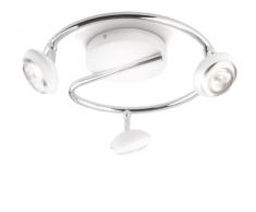 Philips Lighting 571793116 myLiving Spot con 3 Luci LED a Forma di Spirale in Metallo, Dettagli in Cromo, Bianco