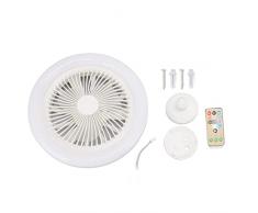 Deosdum Ventilatore da Soffitto con Luci, Telecomando 36W Piccola Lampada da Soffitto Ventilatore 3 Velocità di Regolazione E27 LED Fan Luce con Temporizzazione per Camera dei Bambini Soggiorno Camera