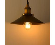 Lampada a sospensione stile vintage-industriale-loft-retro-Edison, con elegante paralume laccato, attacco 1 x E27 classico 26CM