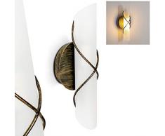 Applique da parete Palma - Color bronzo - Interruttore integrato [Classe energetica A++]