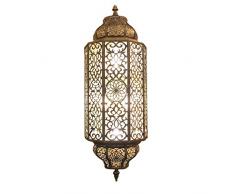 AIBOTY Lampada da Parete marocchina Fatta a Mano a Mano Turca Vintage Intagliato mestiere Ombra 25.5 Altezza, Vetro Smerigliato del Portico della Parete Sconce Parete Luce per la casa, Villa